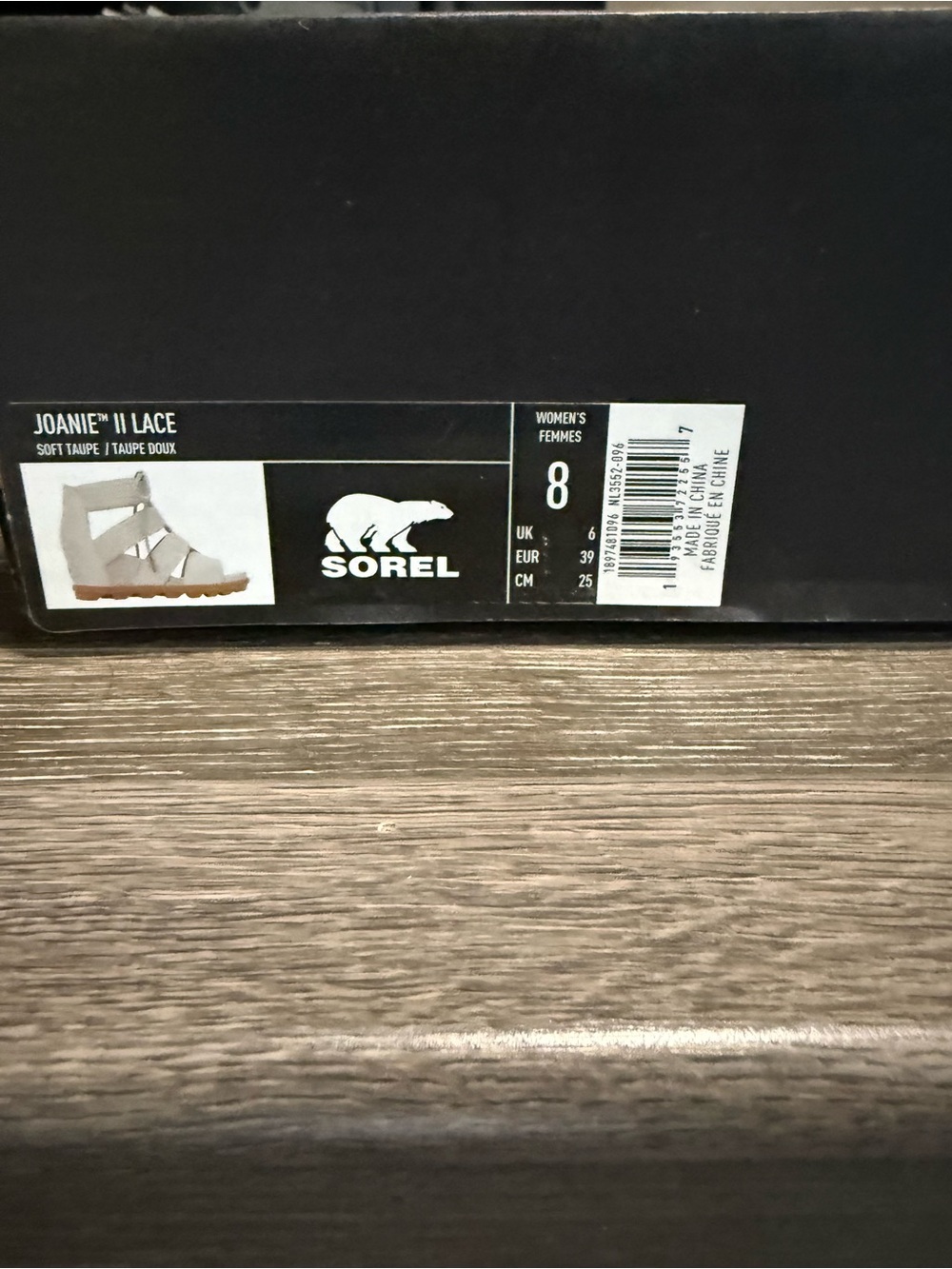 Sorel Joanie II Lace Sandal Boot in Soft Taupe with Tan Sole